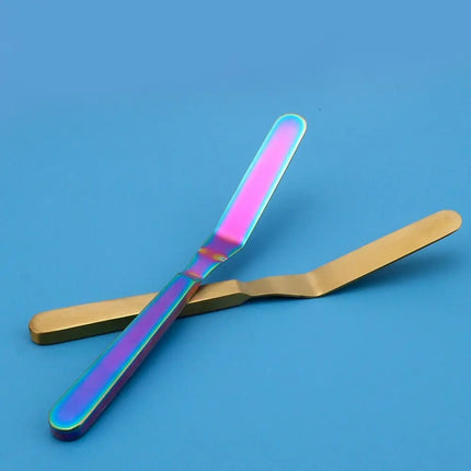 Kitchen Gadgets Stainless Steel Butter Scraper 8 Inch Comfortable Grip Cake Icing Spatula Rust-proof Jam Spreader Bread