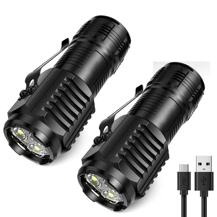 Rechargeable EDC Led Flashlight Portable Strong Light Waterproof Pocket Torch Light for Camping Walking Portable Lighting Lamp