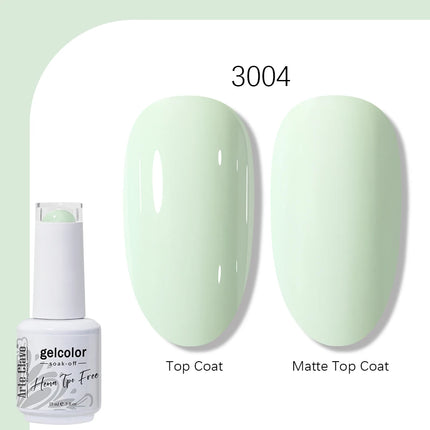 Arte Clavo Solid Color Gel Nail Polish 15ml Soak Off UV LED Gel Semi-Permanent Glitter Polish For Manicure Nail Art Salon Gel
