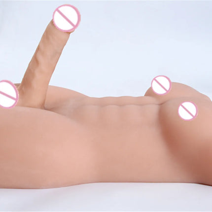 Female Masturbator Realistic Big Dildo Silicone 3D Men Torso Sex Doll Male Huge Penis Anal Pussy 18+ Adult Erotic Toys For Women