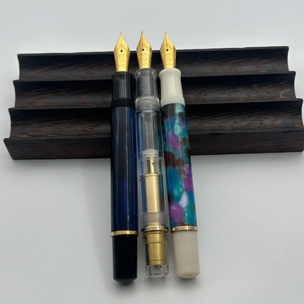 Admok M800 Pen Sky Blue Acrylic Piston Fountain Pen Bock Schmidt Nib F M B 0.5 0.7 1.0MM Nib Golden Clip Writing Office Gift Pen
