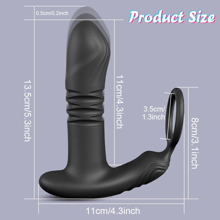 APP Control Thrusting Prostate Massager for Men Telescopic Anal Vibrator for Gay Butt Plug Cock Ring Adult Goods Sex Toy for Men