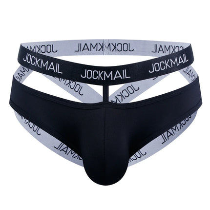 JOCKMAIL Men Sexy G String Thong Erotic Jockstrap Bondage Underwear Strap Harness Lingerie Hollow Underpants Ice Silk Hot