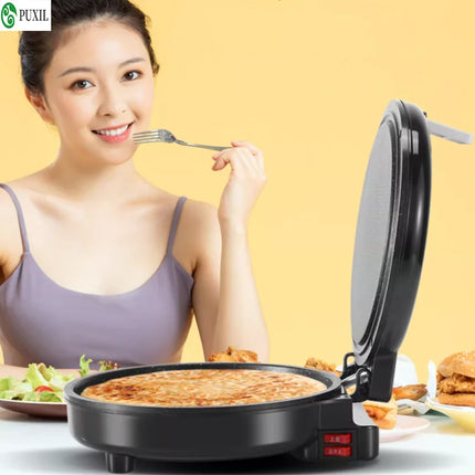 Multi-functional electric griddle, deep-type electric grilling plate, barbecue grill, double-sided heating, sandwich and pizza g