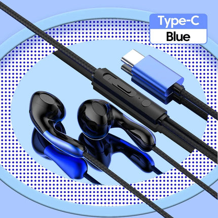 USB Type C Wired Earphone For Samsung Galaxy S25 S24 S23 S22 S21 Ultra Headphones A53 A52 A54 Note 20 3.5mm Jack Earbud Headset