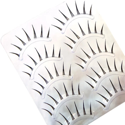 5 Pairs Japanese Style Fairy Eyelashes Natural Cute Looking COSPLAY COS  Wispy Soft Lash Extension Comic Eye Clear Band