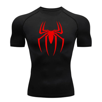Men's Spider Print Sports Top - Quick-Dry Breathable / Men's Spider Print Sports Top - Quick-Dry Breathable
