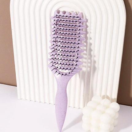 2026 Curling styling brush - hollow massage comb, nylon mane, ABS plastic handle, comfortable grip Special for real hair wigs