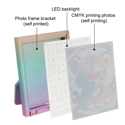 For Bambu Lab Lithophane Led Panel CMYK LED Backlight Board PLA Basic CMYK Lithophane Bundle 3D Print Lithophane Photo DIY