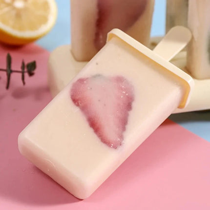 DIY Popsicle Ice Cream Mold, Homemade Ice Lolly Box with Plastic Sticks, Multi-use Ice Cube Tray Kitchen Gadget