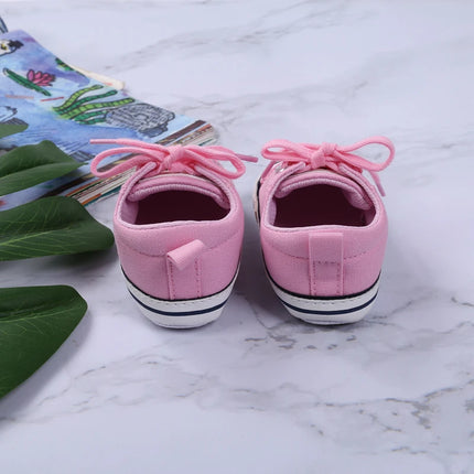 0-18months Unisex Baby Sneakers Anti-Slip Soft Flat cute Sole Prewalker Shoes for Baby boys girls