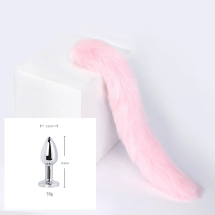 3 Sizes Metal Butt Plug Fox Tail Intimate Toys Bdsm Anal Extender Dilator Sex Shop Products Erotic Games Goods For Adults
