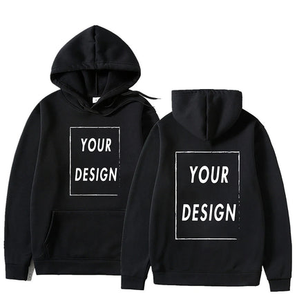Customizable DIY Hoodie Sweatshirt - Personalize with Your Own Design Brand Logo Picture for Men & Women Casual Fashion Hoody