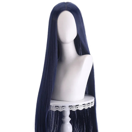 Long Straight Cosplay Wig Centre Parting Central Split Blond Pink Red Purple Heat Resistant Synthetic Hair Wigs