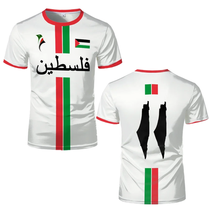 Palestine Football T Shirts For Men Summer Fashion Short Sleeve Palestinian Flag 3D Printed Casual O Neck Loose Mens Tops Tees