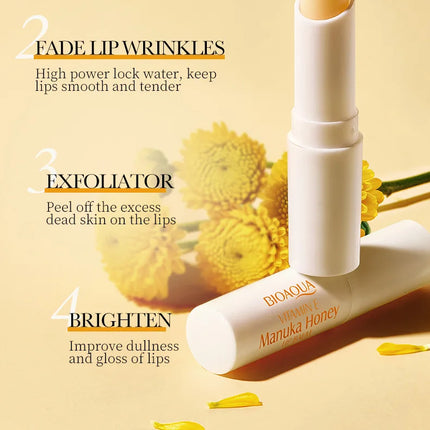 BIOAOUA Vitamin E Honey Lip Balm Moisturizing Anti Cracking Nourishing Nourishing Lipstick Lips Skin Care Products
