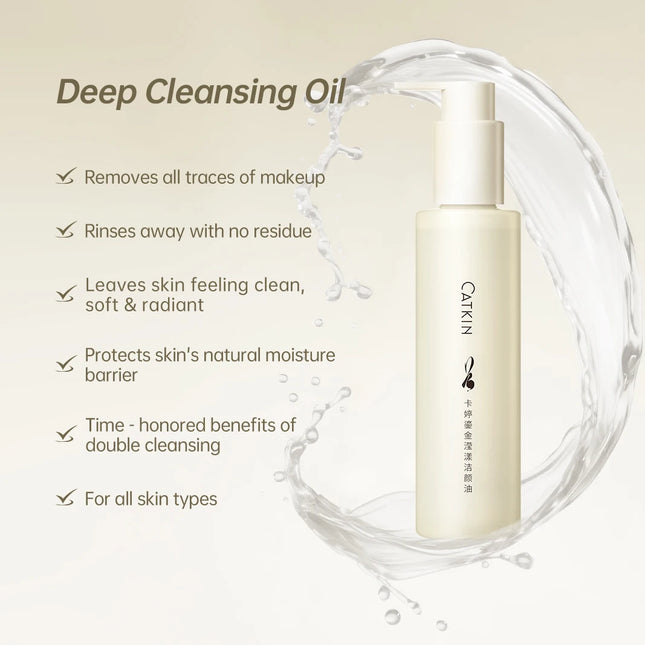 CATKIN Summer Palace Luxury Deep Facial Cleansing Oil, Makeup Remover Residue-Free, Fragrance and Colorant All Skin Types 150ml
