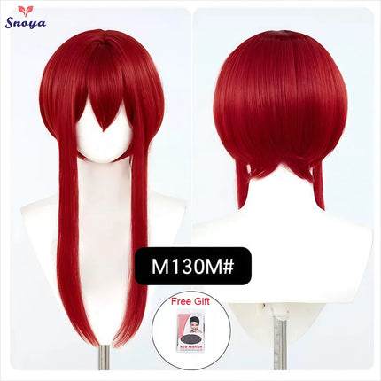 Snoya 60cm synthetic Multi colored long sideburns style short cosplay wig Heat resistant fiber Purple blue pink black gold