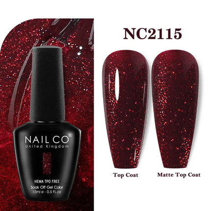 NAILCO 131Colors TPO FREE HEMA Vernis Semi Permanent UV Varnish Gel Nail Polish Nails Art Gel Manicure TOP BASE Varnish Hybrid
