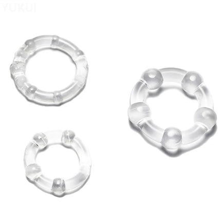 3 Pcs/Set Dick Enlargement Cock Ring Delay Ejaculation Penis Ring Sex Toys For Men Silicone Adult Supplies 18+ Stronger Erection