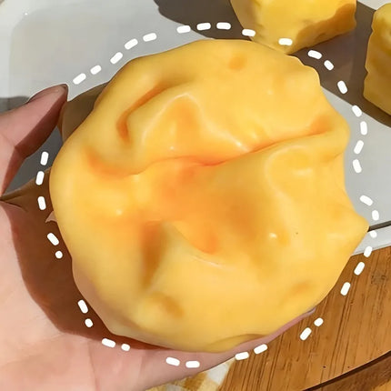 2026 Giant Cheese Squeeze Toy Extra Large Size Cheese Squishy Fidget Toys Slow Rebound Shapeable Venting Ball for Adults Gifts