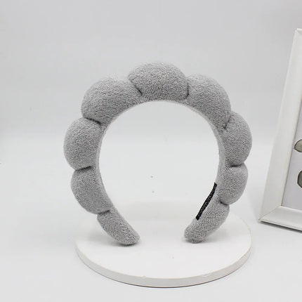 Women Girls Sponge Co Spa Makeup Bubble Terry Cloth Headband Puffy Retro Hair Bands Soft Hairband Headwear