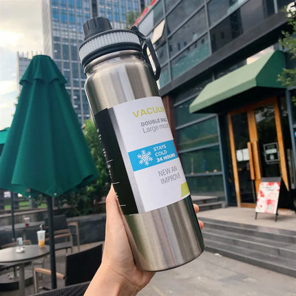 600/800/1000ML Portable Thermos Bottle 304 Stainless Steel Travel Mug Double Wall Vacuum Flask Insulated Tumbler Water Bottle
