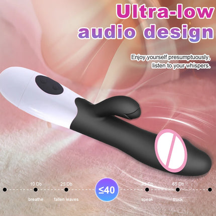 Rabbit Vibrator for Women Vagina G-Spot Nipple Clitoris Stimulator Thrusting Telescopic Rotating Dildo for Adult Sexy Toys