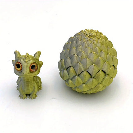 3D Printed Multi-Color Dinosaur Egg Set with Flip Lid - Unique Creative Desktop Decoration Gift Idea