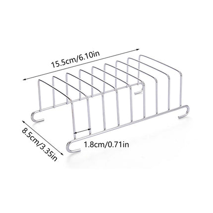 Air Fryer Universal Accessories Metal Oven Air Fryer Racks For Baking Stackable Grill Skewer Rack Fit All Airfryer 4.2Qt - 5.8Qt