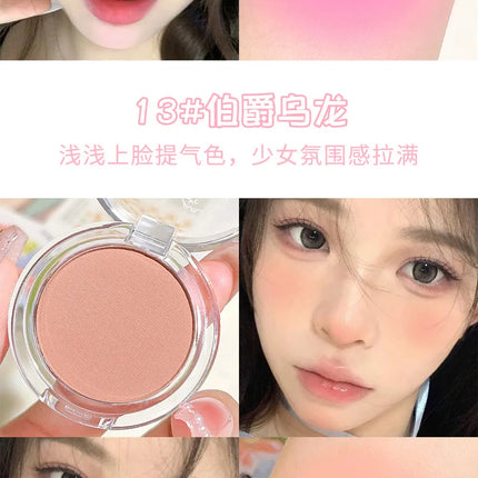 HISYI monochrome blush whitening matte cosmetics vitality girl nude makeup natural smudge monochrome blush plate
