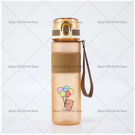 Bubu Dudu Water Bottle Yier Bear Panda Girl Boy Large Capacity Sports Kettle Transparent Cold Water Cup Outdoor Portable 550ml