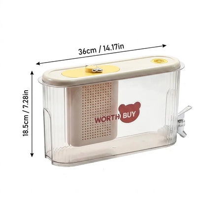 4L Transparent  Plastic Water Kettle Refrigerator Juice Beverage Container Large Capacity Cold Water Jug With Faucet & Filter