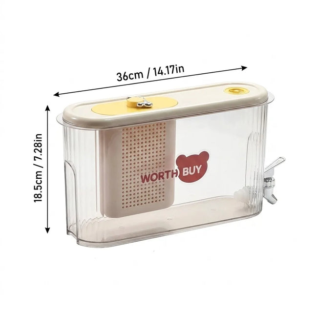 4L Transparent  Plastic Water Kettle Refrigerator Juice Beverage Container Large Capacity Cold Water Jug With Faucet & Filter