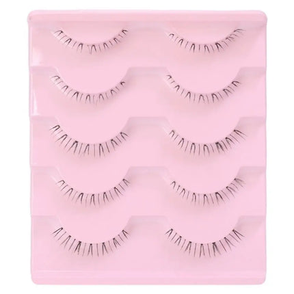 5 Pairs Lower Eyelashes Under Eye Lashes Soft Lower Eyelashes Clear Band Manga Bottom Lashes Natural Lashes Korean Makeup