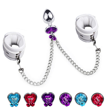 Thierry Wrist to Anal Plug Bondage Kit Handcuffs Connect with Butt Plug Adult Games SM Sex Toys for Women Men Fetish Sex Product