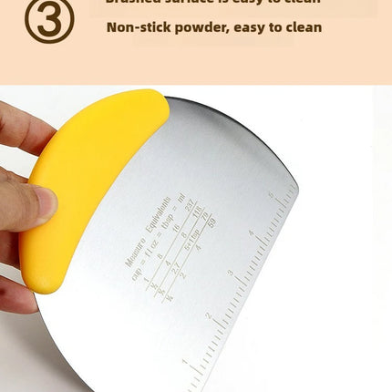 1PC Stainless Steel Cutting Blade Baking Flour Cutting Tape, Graduated Cutting Strip, Rolling Sugar Scraper Baking Tool.