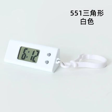 Electronic Keychain Clock Compact Mini Pocket Watch Portable Electronic Clock Digital Oval Hanging Watch For Students Daily