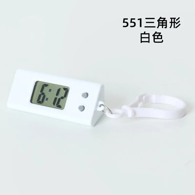 Electronic Keychain Clock Compact Mini Pocket Watch Portable Electronic Clock Digital Oval Hanging Watch For Students Daily