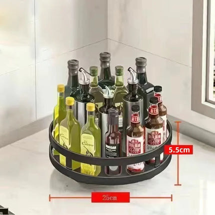 Multi-purpose 360° Rotating Storage Box Space-saving Non-slip Countertop Kitchen Storage Tableware Cosmetics Spice Storage Box