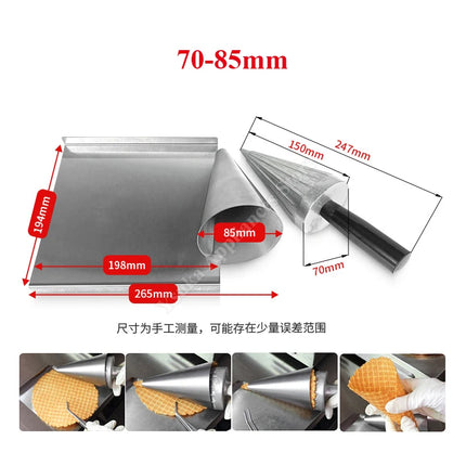 50mm Ice Cream Cone Tool Croissant Tubes 80mm Pastry Making Cake Mold Horn Bread Cookie Dessert Baking Egg Sweet Cones