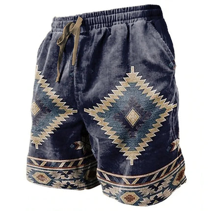 Ethnic Totem 3D Printed Men's Beach Pants Men's Summer Breathable Shorts Men's Fitness Street Shorts Large Size Drawstring