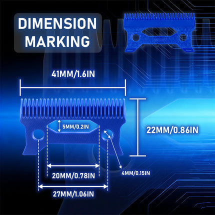 Zircon Long Teeth Moving Blade Clipper Accessories Replacement for JUCAI JC06 8148 V003 R66 M10 Madeshow Wmark Kulilang VGR