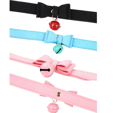 Handmade Sexy Cute Rivet Alternative metal PU Leather Collar Bell Choker Slave Costume BDSM Bondage Necklace Neckband Sex Toys