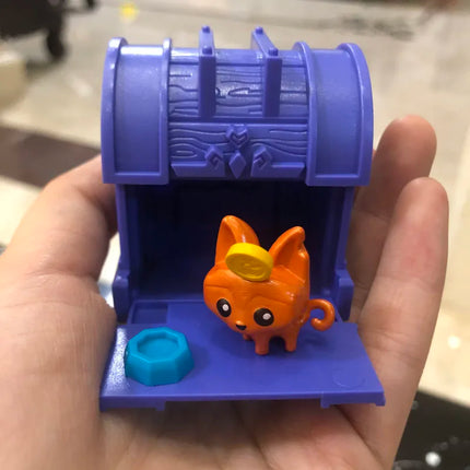 Animal Jam Adopt A Pet Treasure Chest Series Blind Box Collectible Desktop Ornaments Cute Animal Models Mystery Toys Kids Gifts