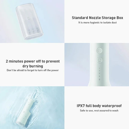 New MIJIA Portable Oral Irrigator F300 Dental Water Jet Water Flosser Teeth Whitening Bucal Tooth Cleaner Waterpulse MEO703