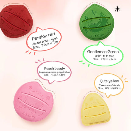 GECOMO Ceative Makeup Powder Puff Wet And Dry Dual-use Sponge Thick Soft & Skin-friendly Beauty Puff Cute