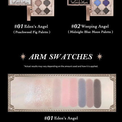 Little Angel Flower Knows Eyeshadow Palette Eye Glitter Make Up Palette Long Lasting 9 Color Eye Shadow For Girl And Women