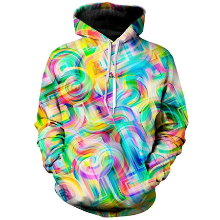 2024 autumn/winter 3D Printing Oil Painting Colorful Pullover Fashion Street men's Sportswear Casual Long Sleeve Unisex Hoodie