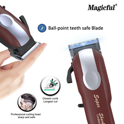 Professional Hair Clipper Powerful Lithium Battery USB Chargeable Trimmer LED Display Home Man Beard Shaver Hair Cutting Machine